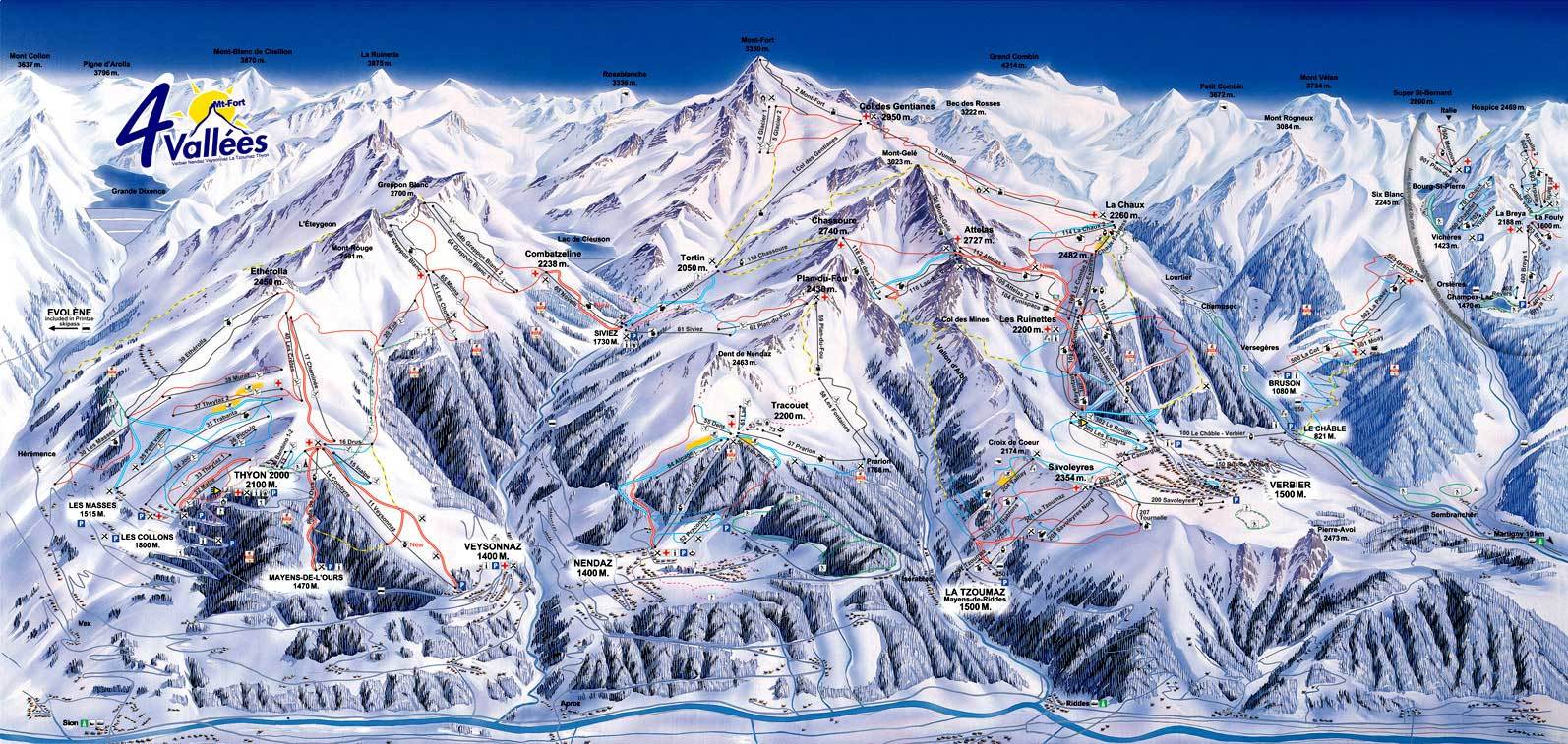 Verber ski map