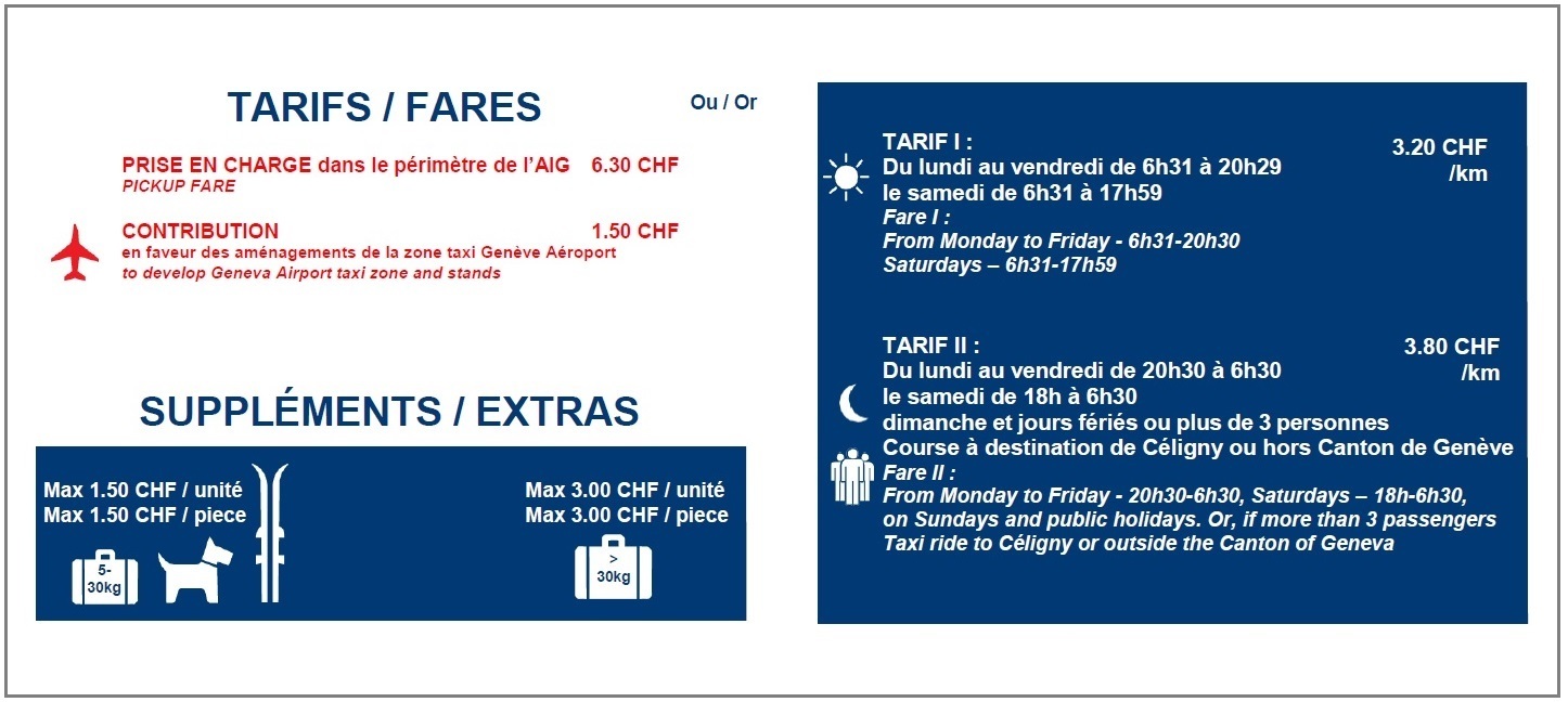 Taxi price and conditions