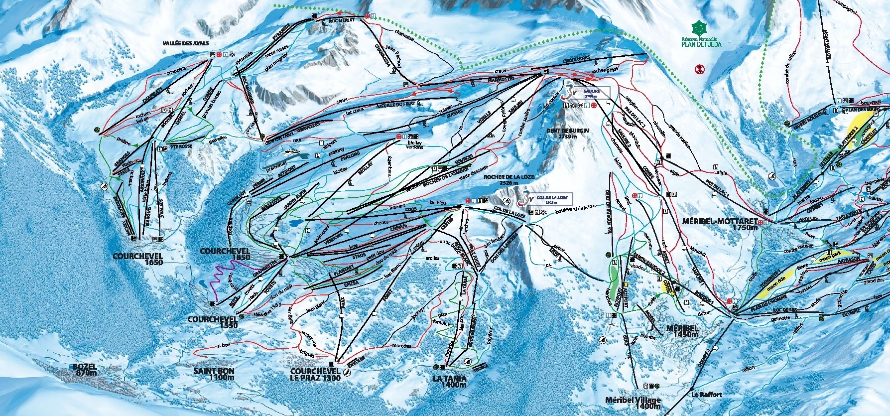 Courchevel ski map