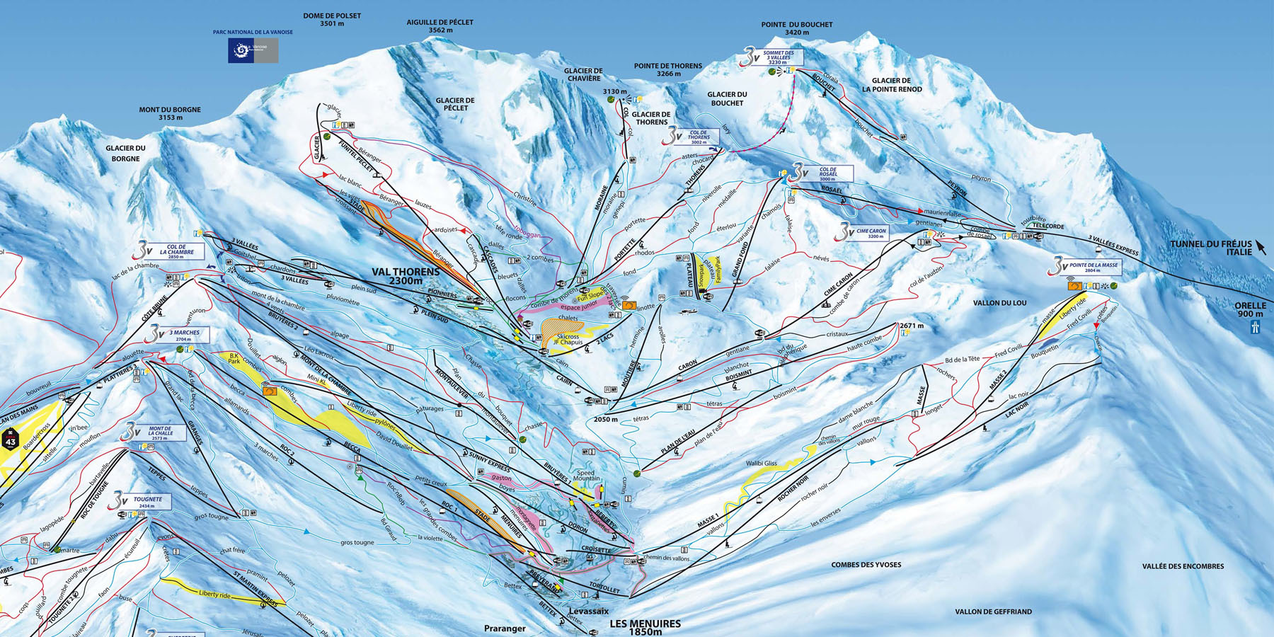 Val Thorens ski map