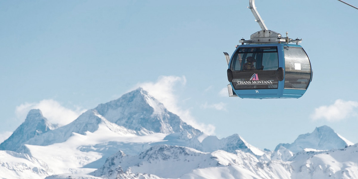 Lifts and slopes in Crans Montana