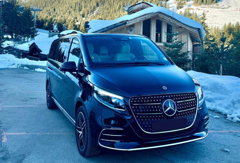 Mercedes-Benz V-Class 2025 для VIP-трансфера 4-6 пассажиров из аэропорта Женевы в Куршевель