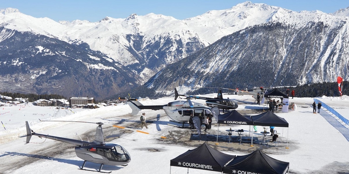 Helicopter from Geneva Airport to Courchevel.