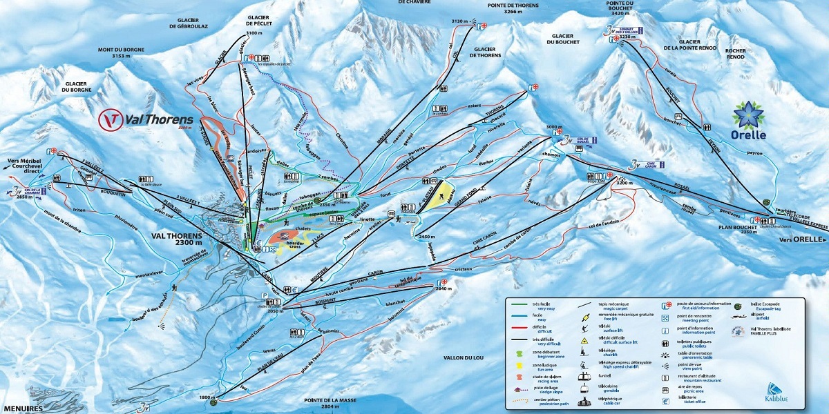 ski slopes in Val Thorens