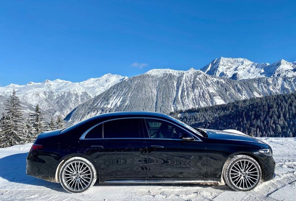 Book a transfer from Geneva Airport to Courchevel by Mercedes S-Class