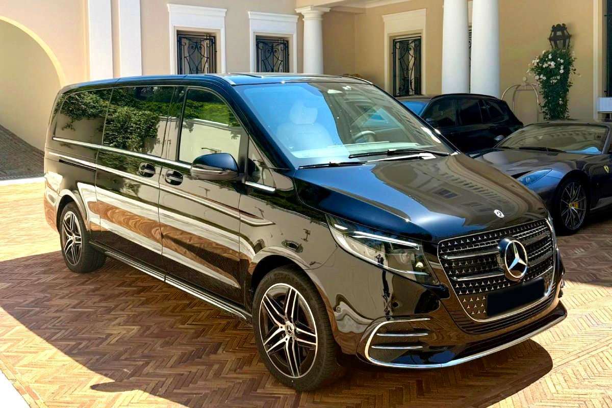 Mercedes V-Class 2026 luxury minivan for private transfer from Nice to St Tropez