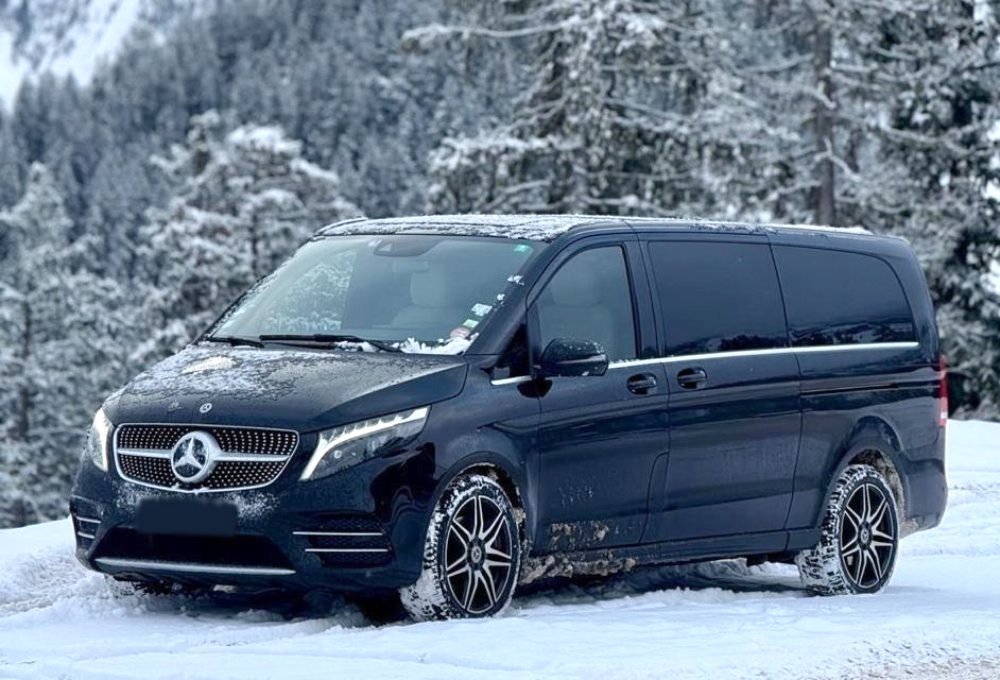 Mercedes V-Class 2021 for premium transfer with driver from Geneva airport to Chamonix