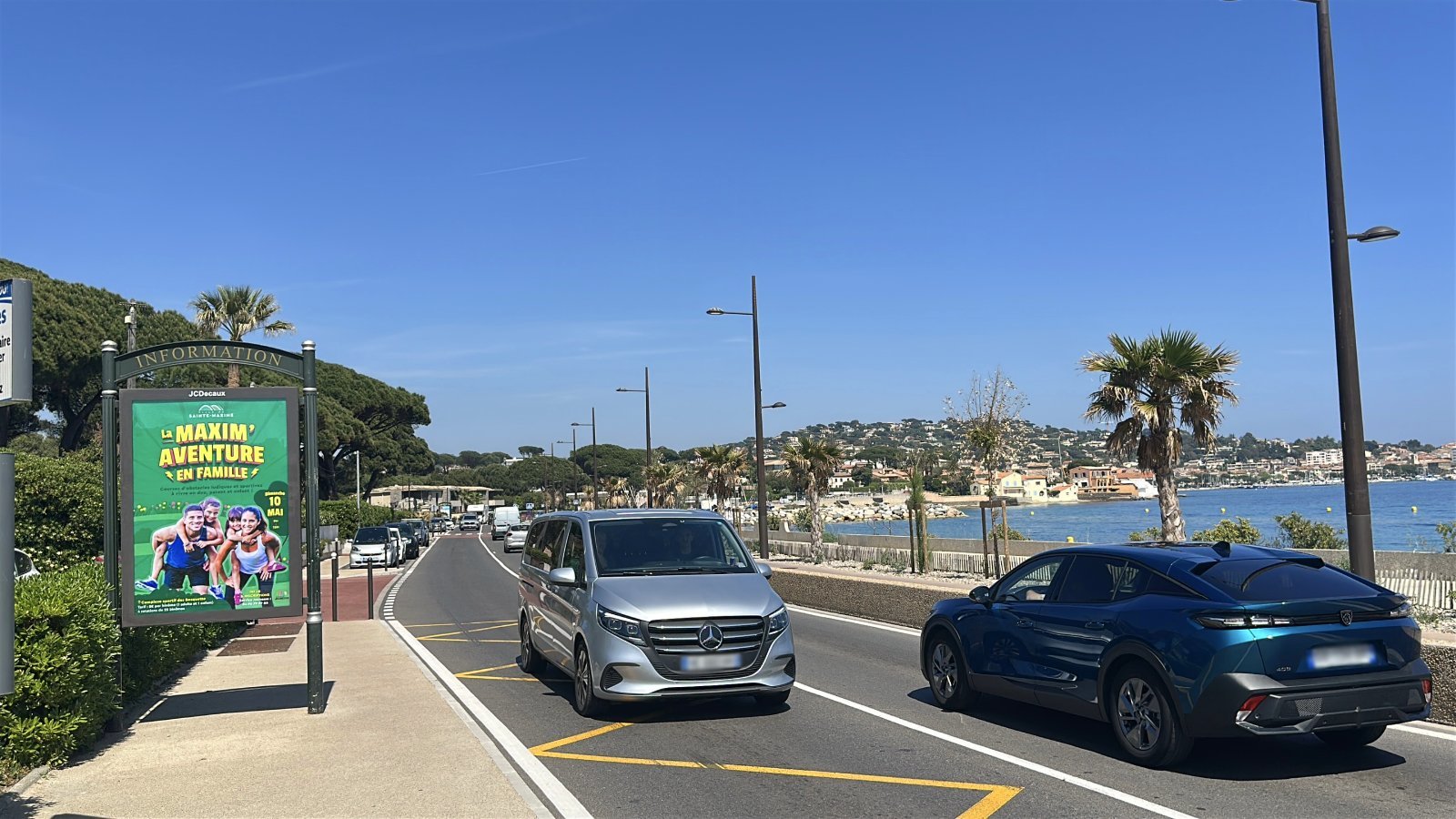 The road D559 along seashore from Sainte Maxime to Grimaud