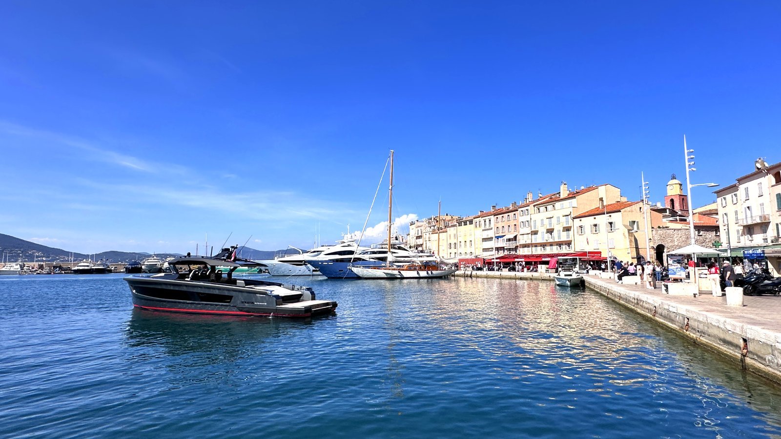 A boat in the port of Saint Tropez