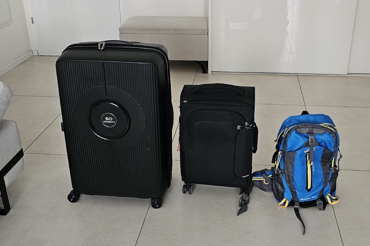 Photo of clients bags sent to the driver to check whether they will fit in the vehicle