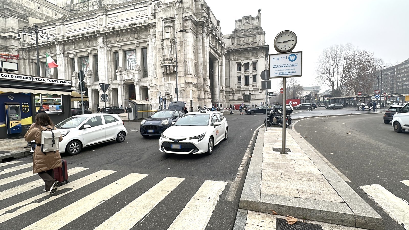 Official taxi car waiting for passengers in Gardaland, Italy