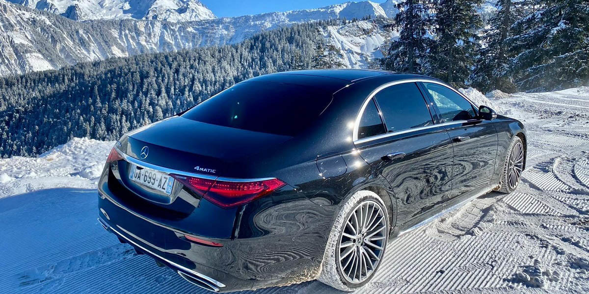 Private transfer to Courchevel from Lyon airport or from Lyon city by Mercedes S class Private transfer to Courchevel from Lyon airport or from Lyon city by Mercedes S class