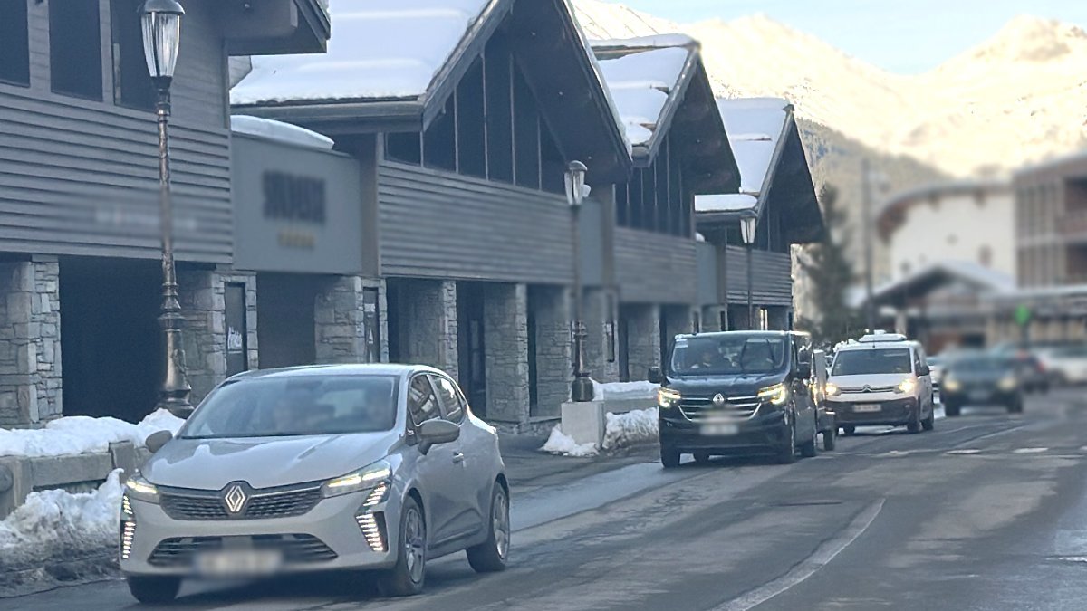 Uber car brought passengers to the ski resort Chamonix